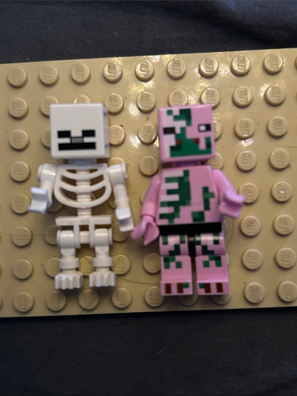 Lego Minecraft zombie pig man and skeleton. EUC!